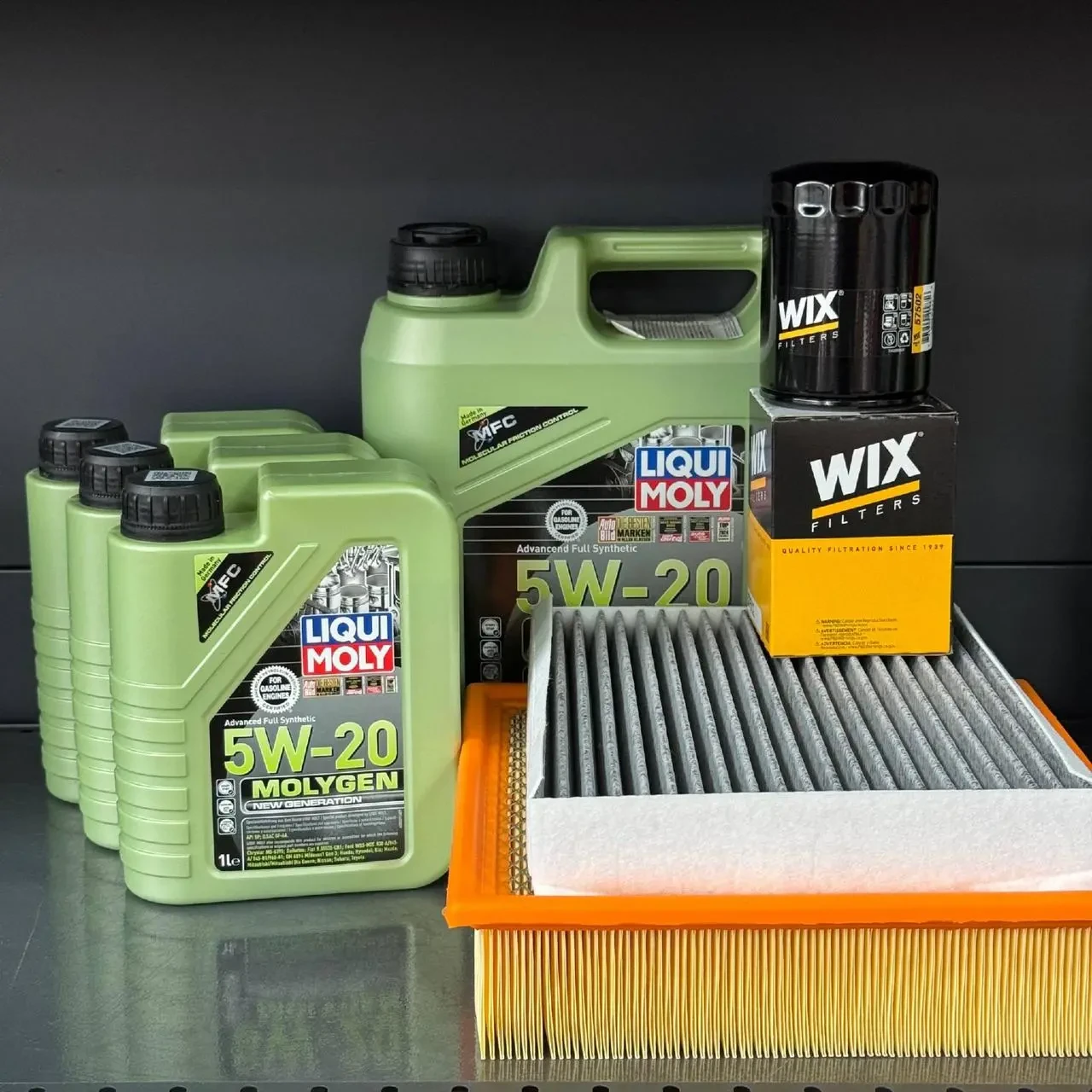 Комплект для ТО Liqui Moly 5w20 Ford F-250 (6.2) 18 (Масло, фільтр масляний, фільтр повітряний, фільтр салону вугільний)