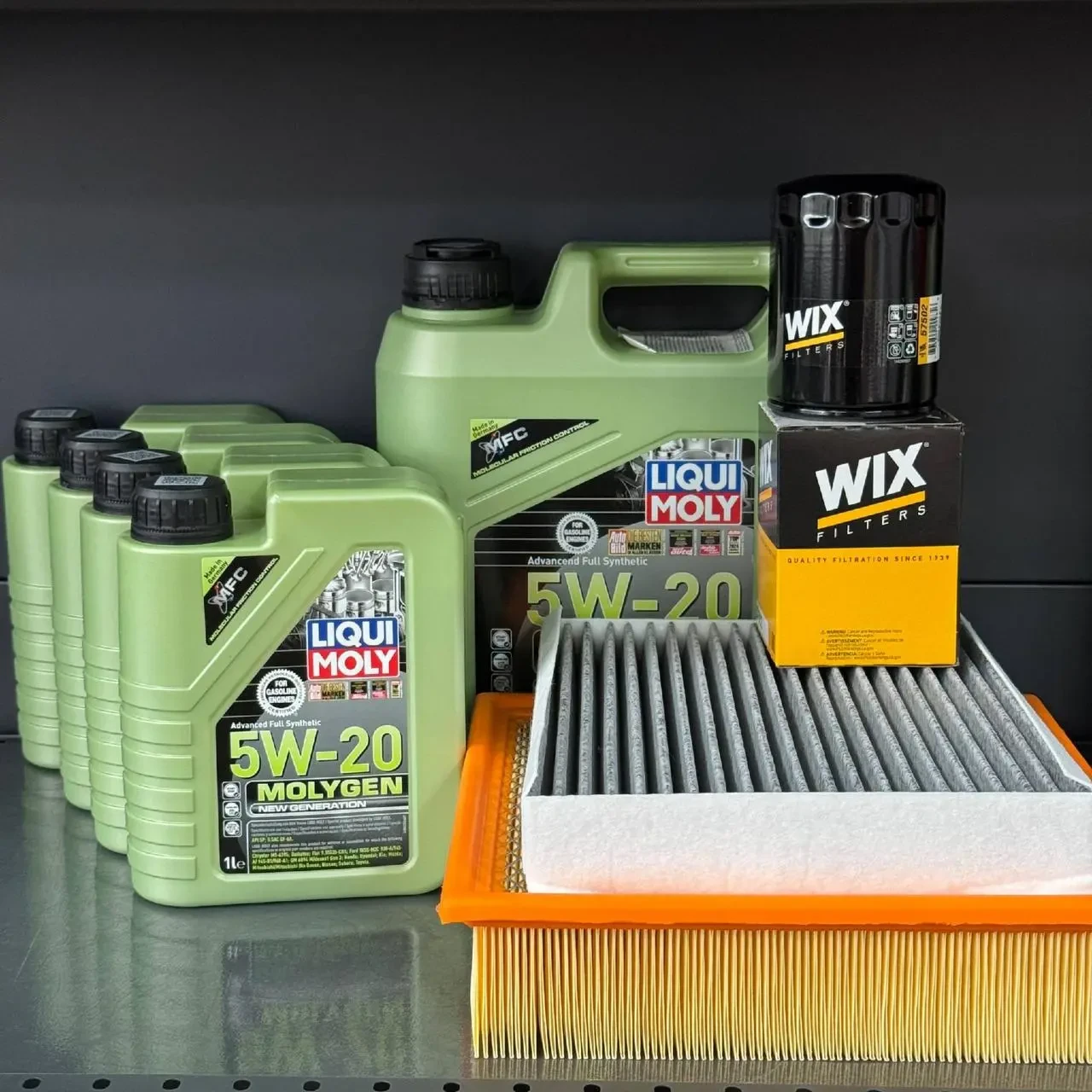 Комплект для ТО Liqui Moly 5w20 Ford F-150 (5.0) 15-23 (Масло, фільтр масляний, фільтр повітряний, фільтр салону вугільний)