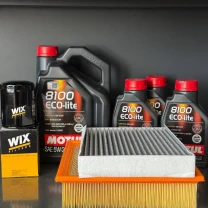 Комплект для ТО Motul  5w20 Ford F-150 (5.0) 15-23 (Масло, фільтр масляний, фільтр повітряний, фільтр салону вугільний)