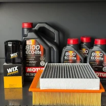 Комплект для ТО Motul  0w20 Ford F-150 (5.0) 15-23 (Масло, фільтр масляний, фільтр повітряний, фільтр салону вугільний)