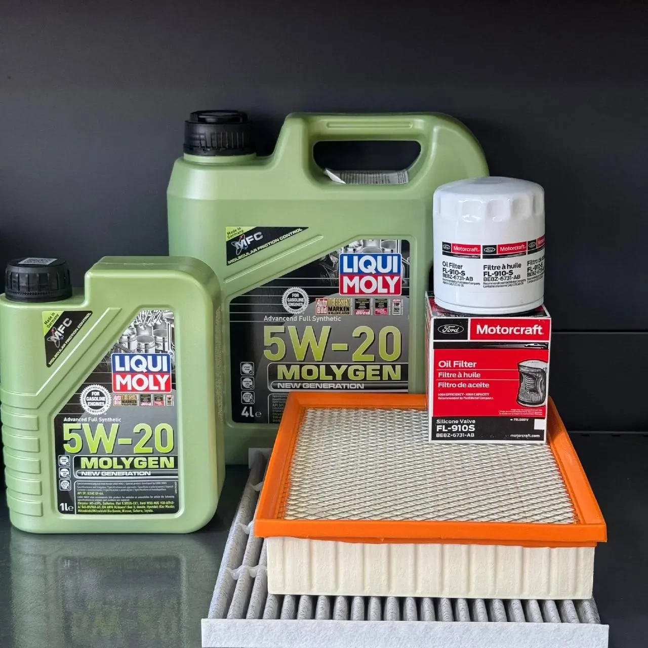 Комплект для ТО Liqui Moly 5w20 Ford Fusion (1.5) 15-20/(1.6)13-14  (Масло 4+1, фільтр масляний, фільтр повітряний, фільтр салону