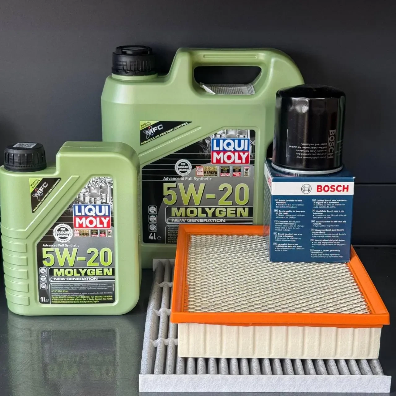 Комплект для ТО Liqui Moly 5w20 Ford Fusion (1.5) 15-20/(1.6)13-14  (Масло 4+1, фільтр масляний, фільтр повітряний, фільтр салону