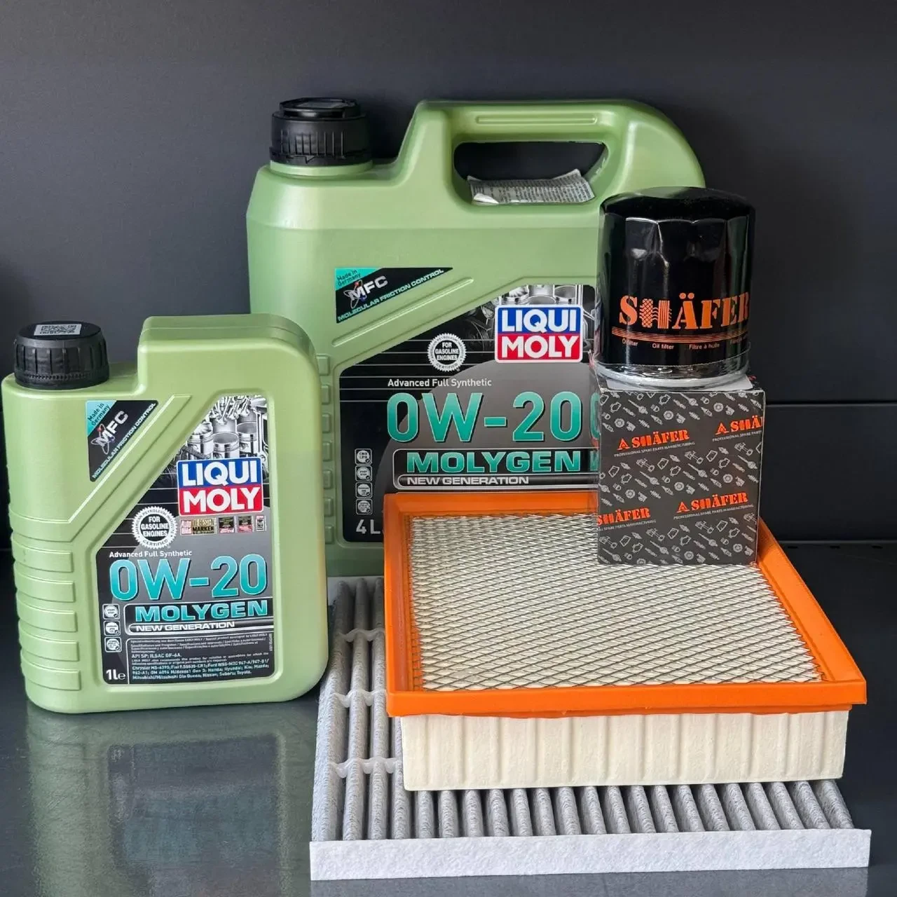 Комплект для ТО Liqui Moly 0w20 Ford Fusion (1.5) 15-20/(1.6)13-14  (Масло 4+1, фільтр масляний, фільтр повітряний, фільтр салону
