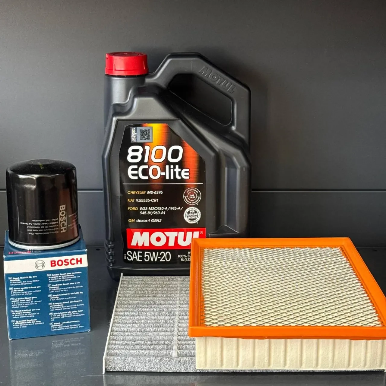 Комплект для ТО Motul 5w20 Ford Fusion (1.5) 15-20/(1.6)13-14  (Маслo, фільтр масляний, фільтр повітряний, фільтр салону
