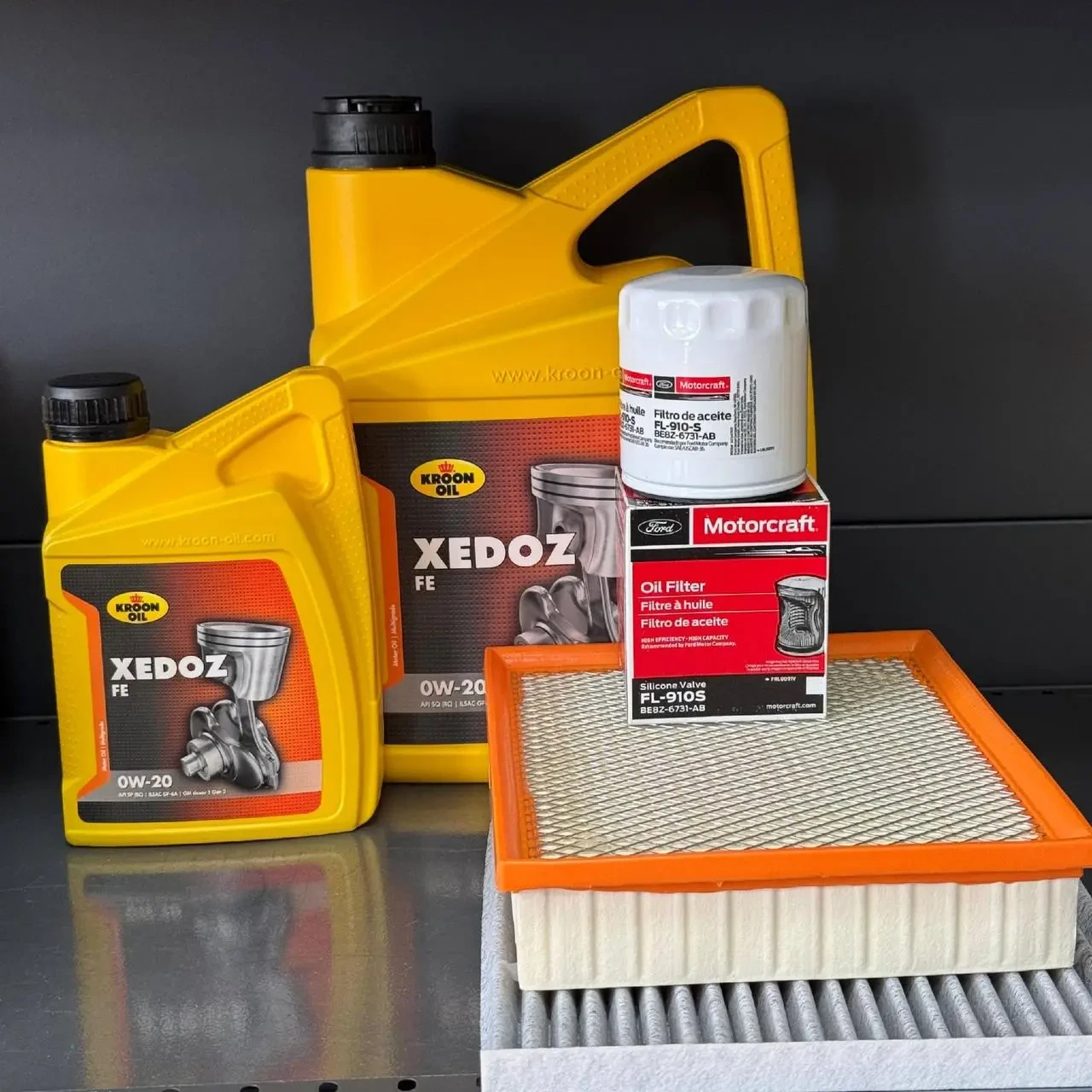 Комплект для ТО KROON OIL 0w20 Ford Edge 2 (2.0)/Edge 4 (2.0)15-20/Fusion(2.5)13-20 Lincoln MKZ(2.0)14-19/Nautilus (2.0)19 (Маслo,