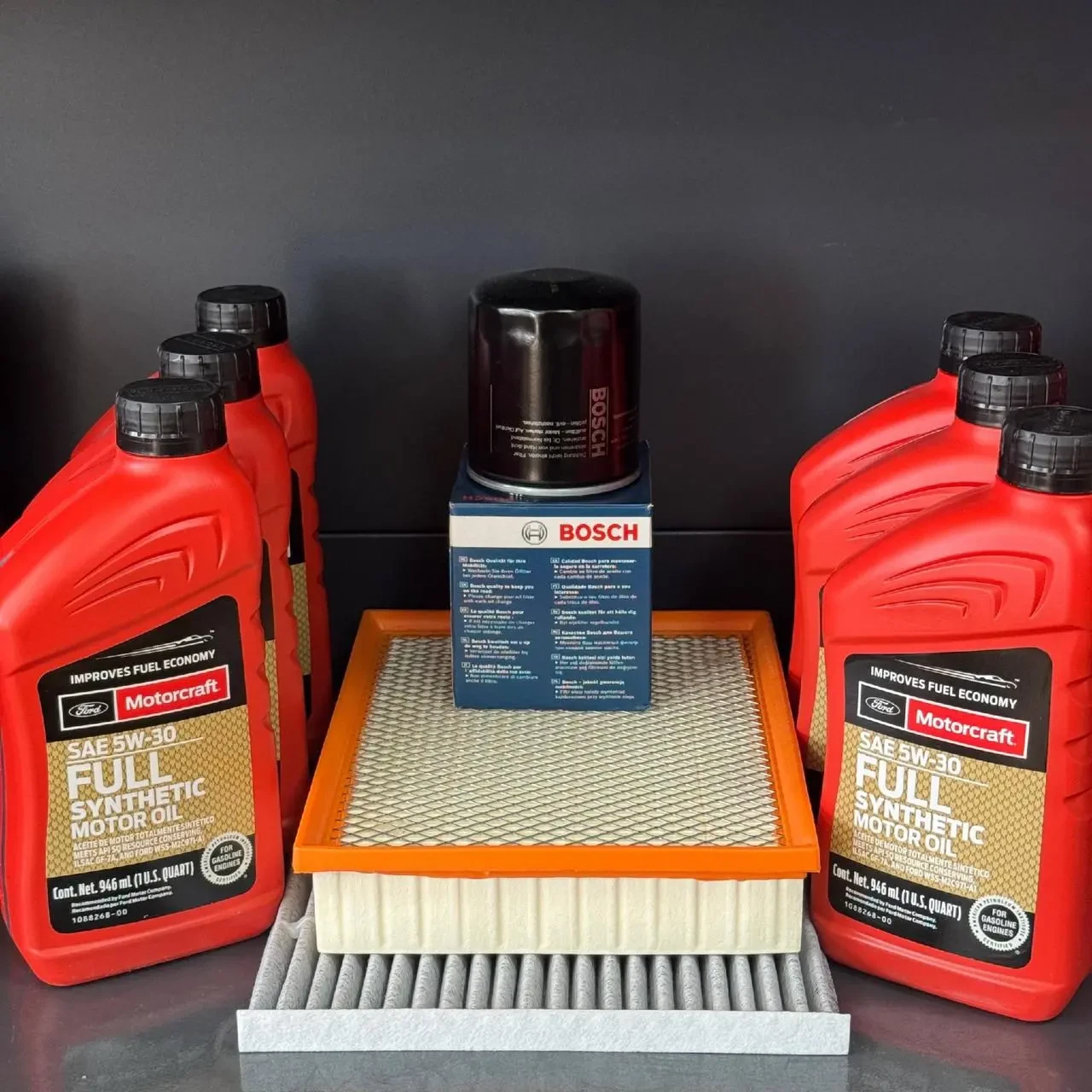 Комплект для ТО Motocraft 5w30 Ford Edge 2 (2.0)/Edge 4 (2.0)15-20/Fusion(2.5)13-20 Lincoln MKZ(2.0)14-19/Nautilus (2.0)19 (Маслo,