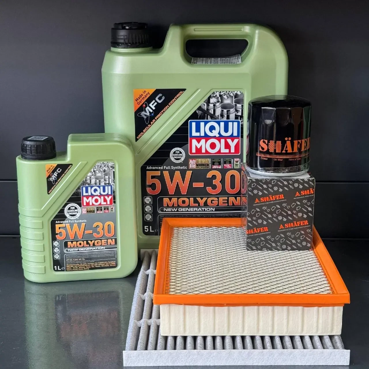 Комплект для ТО Liqui Moly 5w30 Ford Edge 2 (2.0)/Edge 4 (2.0)15-20/Fusion(2.5)13-20 Lincoln MKZ(2.0)14-19/Nautilus (2.0)19