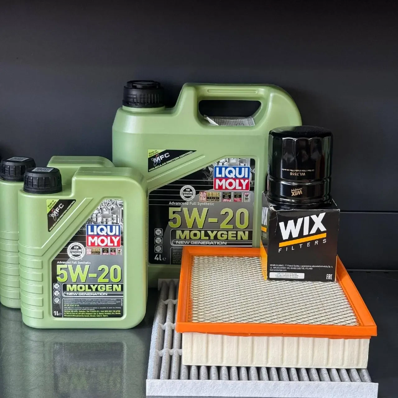 Комплект для ТО Liqui Moly 5w20 Ford Edge 2 (2.0)/Edge 4 (2.0)15-20/Fusion(2.5)13-20 Lincoln MKZ(2.0)14-19/Nautilus (2.0)19