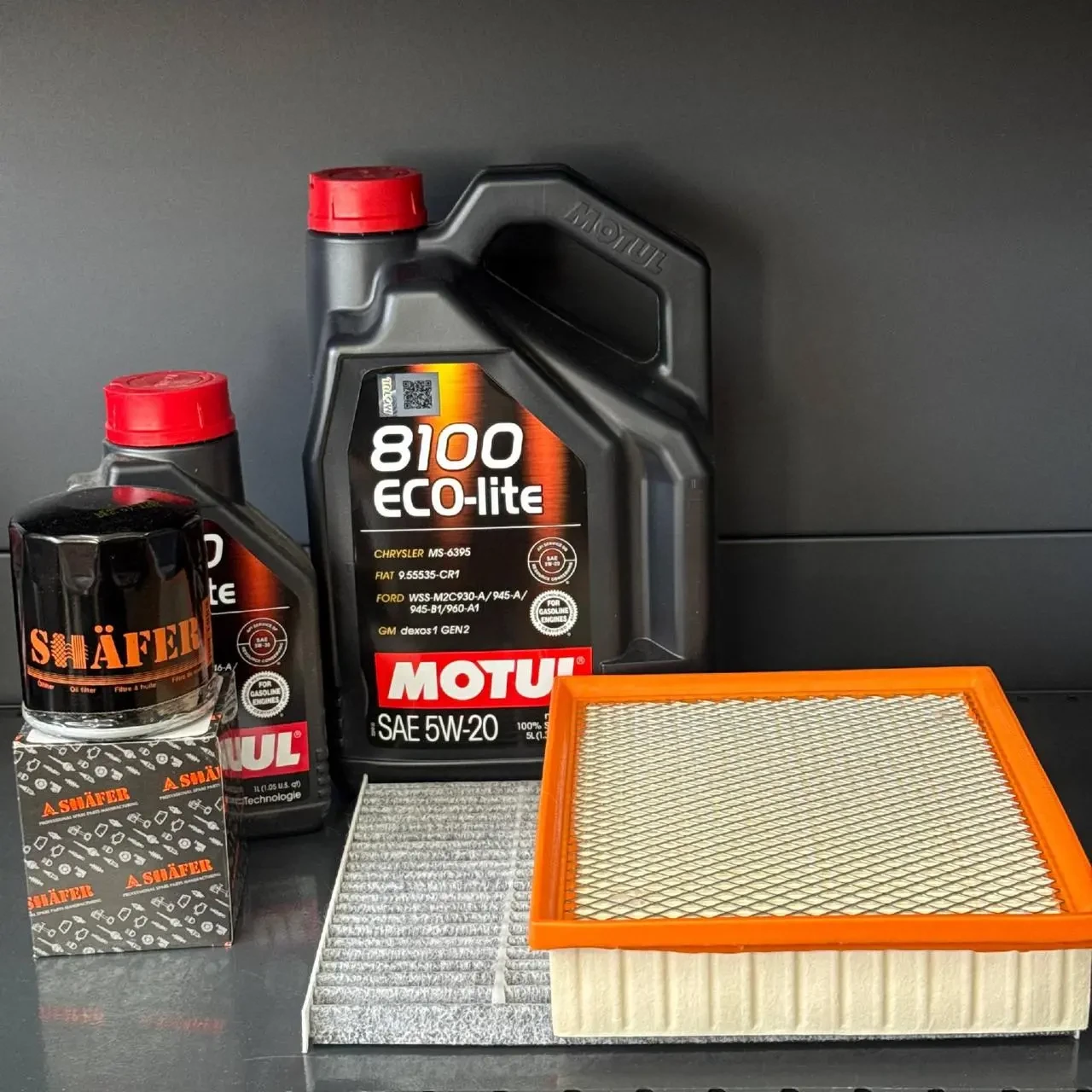 Комплект для ТО Motul 5w20 Ford Edge 2 (2.0)/Edge 4 (2.0)15-20/Fusion(2.5)13-20 Lincoln MKZ(2.0)14-19/Nautilus (2.0)19 (Маслo,