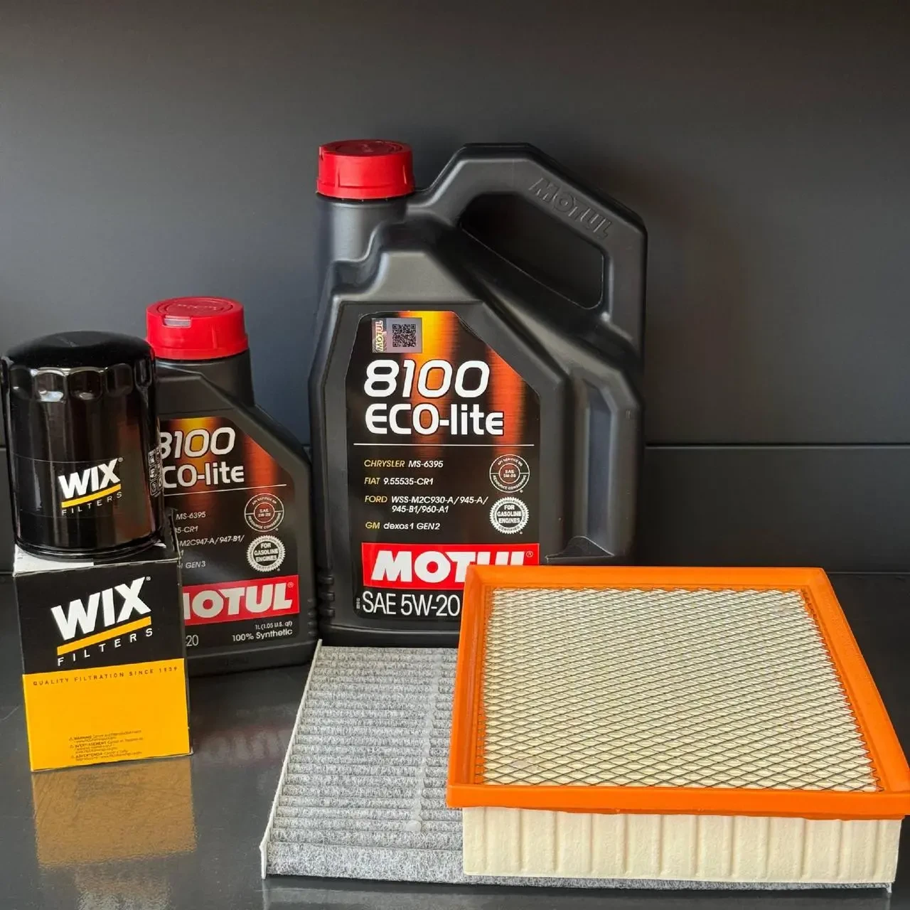 Комплект ТО Motul 5w20 для Ford Edge 3 (3.5) 15-20/Edge 4 (3.7) 15-20/(3.5) 15-18 Lincoln MKZ (3.7) 14-16/Continental (3.7) 17-19