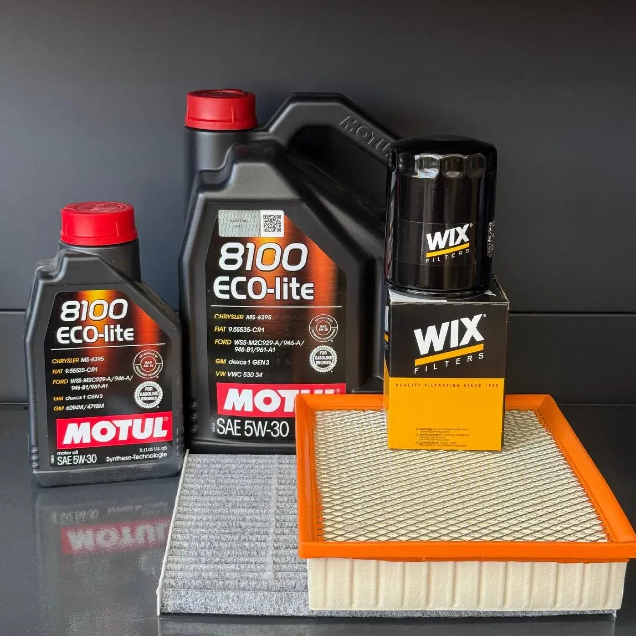 Комплект ТО Motul 5w30 для Ford Edge 3 (3.5) 15-20/Edge 4 (3.7) 15-20/(3.5) 15-18 Lincoln MKZ (3.7) 14-16/Continental (3.7) 17-19