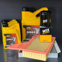 Комплект для ТО KROON OIL 0w20 Ford Mustang (5.0) 15-21(Масло 8л, фільтр масляний, фільтр повітряний, фільтр салону вугільний)