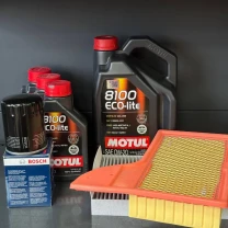 Комплект для ТО Motul 0w20 Ford Mustang (5.0) 15-21(Масло 8л, фільтр масляний, фільтр повітряний, фільтр салону вугільний)