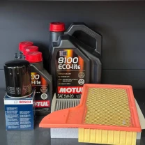 Комплект для ТО Motul 5w20 Ford Mustang (5.0) 15-21(Масло 8л, фільтр масляний, фільтр повітряний, фільтр салону вугільний)