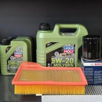 Комплект для ТО Liqui Moly 5w20 Ford Mustang (3.7)15-17 (Масло 6л, фільтр масляний, фільтр повітряний, фільтр салону вугільний)