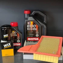Комплект для ТО Motul  0w20 Ford Mustang (3.7)15-17 (Масло 6л, фільтр масляний, фільтр повітряний, фільтр салону вугільний)