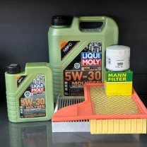 Комплект для  ТО Liqui Moly 5w30 Ford Mustang (2.3)15-21 (Масло 6л, фільтр масляний, фільтр повітряний, фільтр салону вугільний)