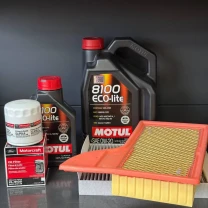 Комплект для ТО Motul 0w20 Ford Mustang (2.3)15-21 (Масло 6л, фільтр масляний, фільтр повітряний, фільтр салону вугільний)
