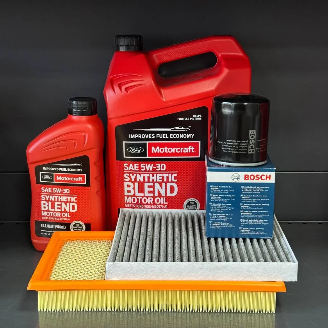 Комплект для ТО Motocraft 5w30 blend Ford Explorer(2.0) 12-15/(2.3) 16-19/Lincoln MKT(2.0) 13-16 (Масло 5,68л, фільтр масляний,