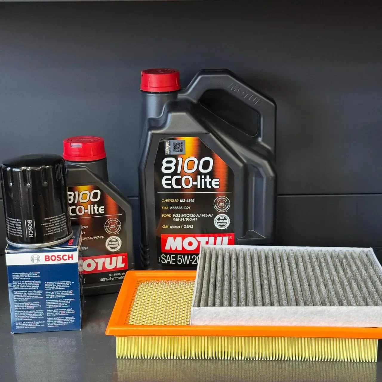 Комплект для ТО Motul  5w20 Ford Flex(3.5) 09-19/Explorer(3.5)11-19/Taurus(3.5) 09-19, Lincoln MKS(3.7)/(3.5)10-16 /MKT(3.7)/(3.5)