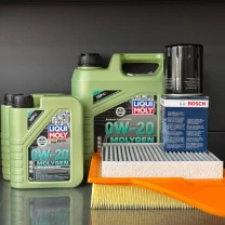 Комплект для ТО Liqui Moly 0w20 Ford Mustang (3.7) 13-14 (Масло 6л, фільтр масляний, фільтр повітряний, фільтр салону вугільний)
