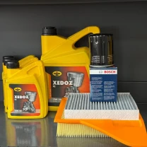 Комплект для ТО KROON OIL 5w30 Ford Mustang (5.0) 13-14 (Масло 8л, фільтр масляний, фільтр повітряний, фільтр салону вугільний)