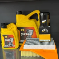 Комплект для ТО KROON OIL 5w30 Ford Mustang (5.0) 13-14 (Масло 8л, фільтр масляний, фільтр повітряний, фільтр салону вугільний)