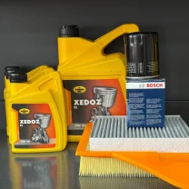 Комплект для ТО KROON OIL 0w20 Ford Mustang (5.0) 13-14 (Масло 8л, фільтр масляний, фільтр повітряний, фільтр салону вугільний)