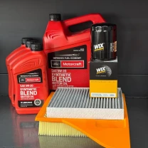 Комплект для ТО Motocraft 5w20 blend Ford Mustang (5.0) 13-14 (Масло 7.6л, фільтр масляний, фільтр повітряний, фільтр салону