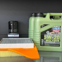 Комплект для ТО Liqui Moly 5w20 Ford Mustang (5.0) 13-14 (Масло 8л, фільтр масляний, фільтр повітряний, фільтр салону вугільний)