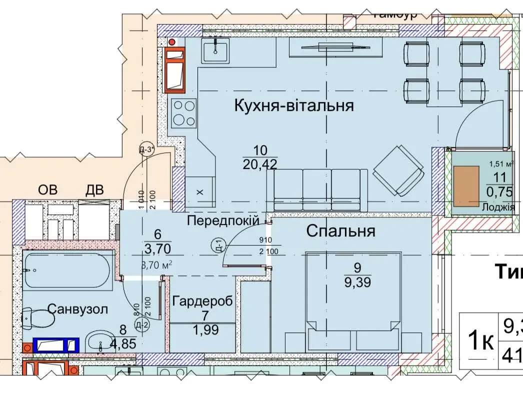 1-к квартира Київ, Дарницький, Вірменська 8/127 4