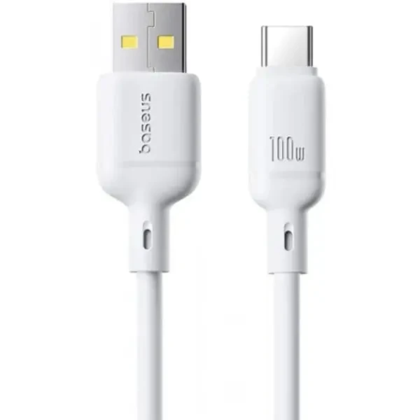 Кабель Baseus Silky Series USB to Type-C 100W 1m White (P10377703213-00)