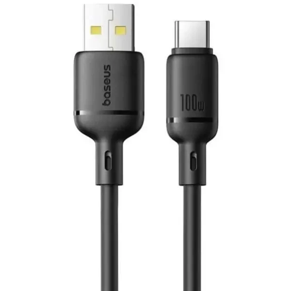 Кабель Baseus Silky Series USB to Type-C 100W 2m Black (P10377703113-01)