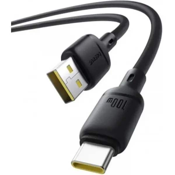 Кабель Baseus Silky Series USB to Type-C 100W 2m Black (P10377703113-01) 2