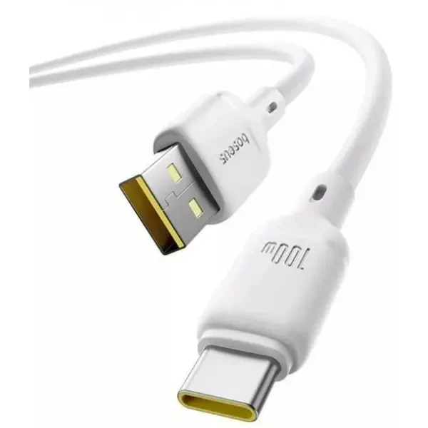 Кабель Baseus Silky Series USB to Type-C 100W 2m White (P10377703213-01) 2