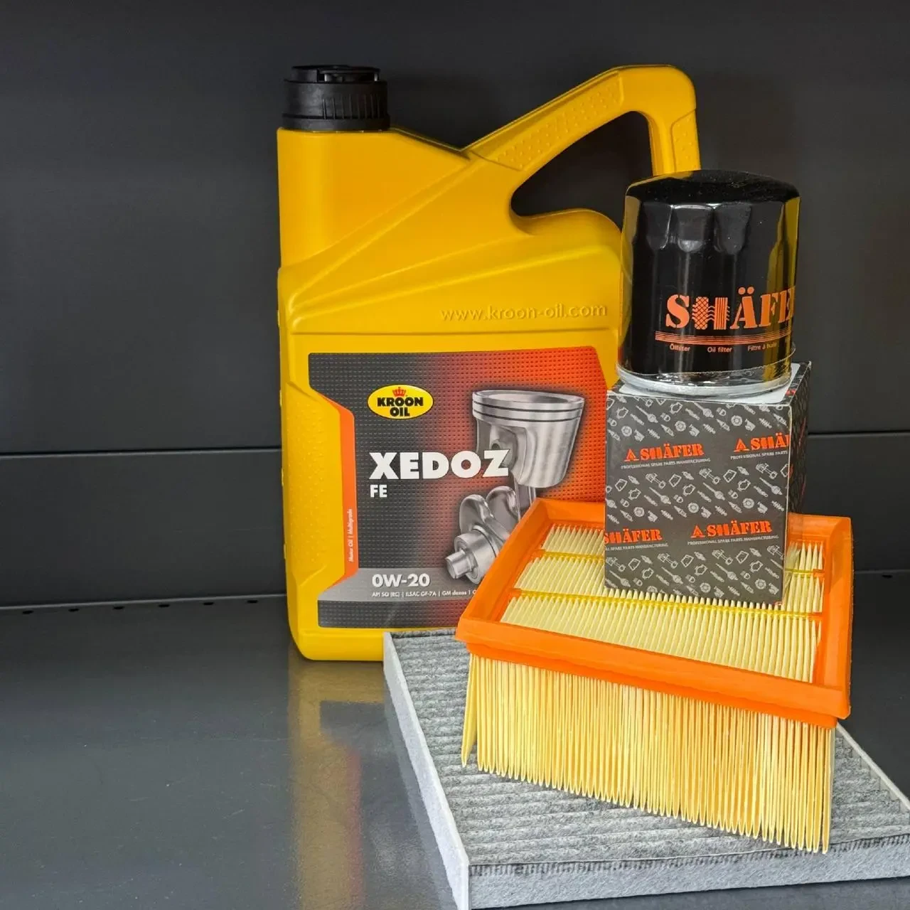Комплект для ТО KROON OIL 0w20 Ford EcoSport (1.0) 20-21/(2.0) 18-21  (Масло, фільтр масляний, фільтр повітряний, фільтр салону