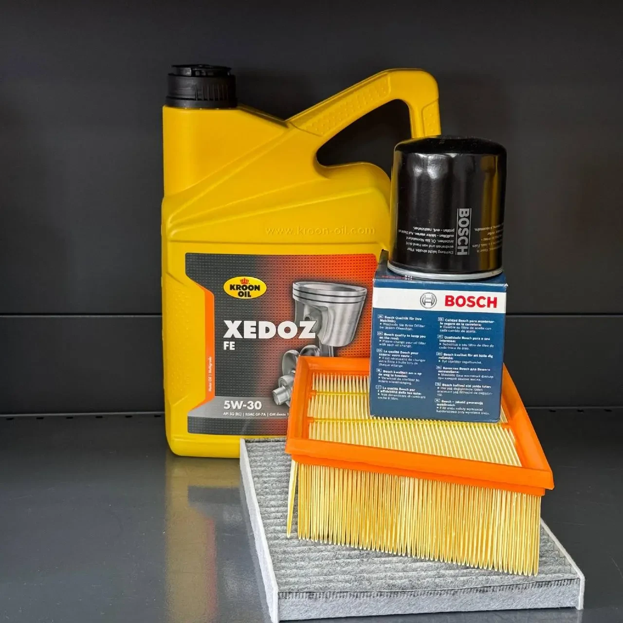 Комплект для ТО KROON OIL 5w30 Ford EcoSport (1.0) 20-21/(2.0) 18-21  (Масло, фільтр масляний, фільтр повітряний, фільтр салону