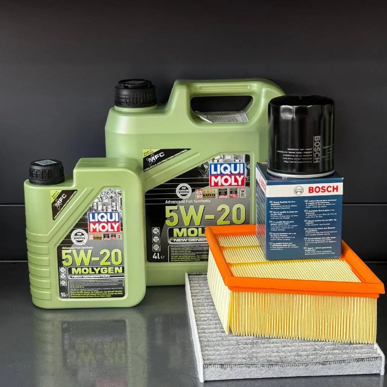 Комплект для ТО Liqui Moly 5w20 Ford EcoSport (1.0) 20-21/(2.0) 18-21  (Масло 4+1, фільтр масляний, фільтр повітряний, фільтр