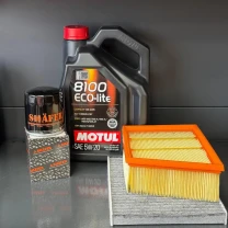 Комплект для ТО Motul  5w20 Ford EcoSport (1.0) 20-21/(2.0) 18-21  (Масло, фільтр масляний, фільтр повітряний, фільтр салону