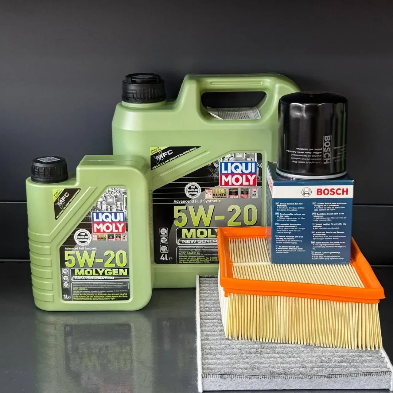 Комплект для ТО Liqui Moly 5w20 Ford Fiesta (1.0) 14-17/(1.6) 14-19 (Масло 4+1, фільтр масляний, фільтр повітряний, фільтр салону