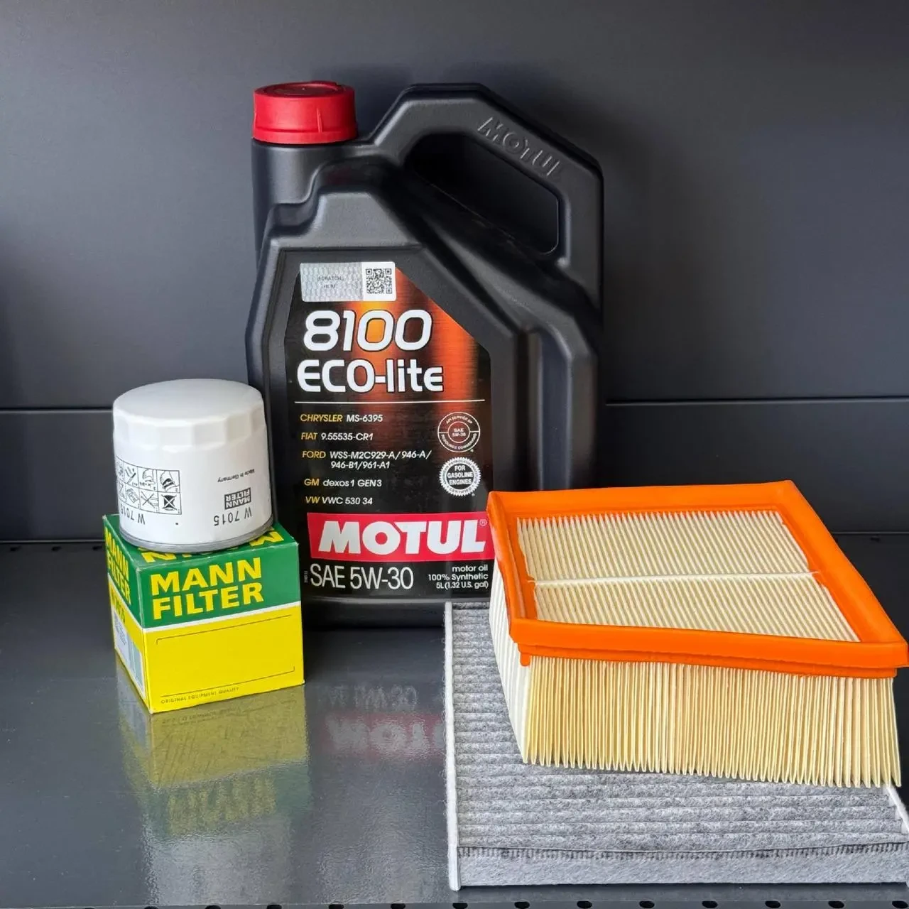 Комплект для ТО Motul  5w30 Ford Fiesta (1.0) 14-17/(1.6) 14-19 (Масло, фільтр масляний, фільтр повітряний, фільтр салону