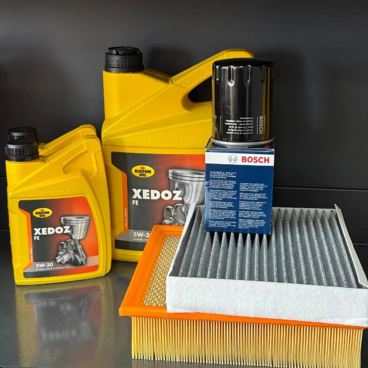 Комплект для ТО KROON 5w30 OIL Ford F-250 (6.2) 18 (Масло, фільтр масляний, фільтр повітряний, фільтр салону вугільний)
