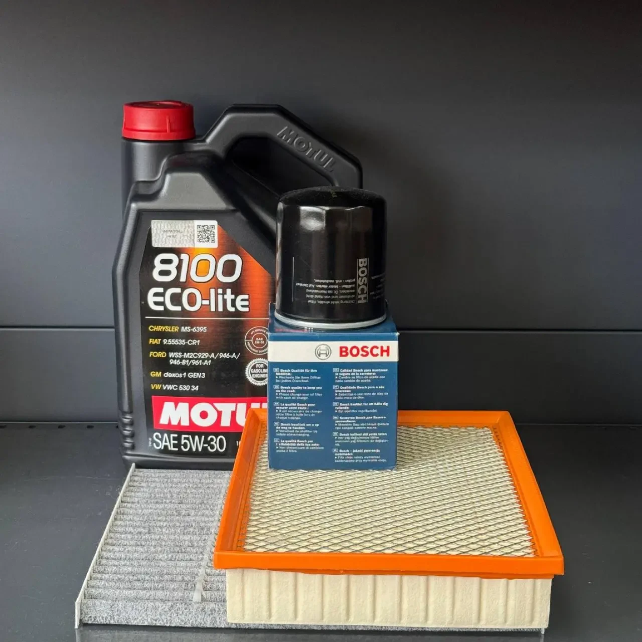 Комплект для ТО Motul 5w30 Ford Fusion (1.5) 15-20/(1.6)13-14  (Маслo, фільтр масляний, фільтр повітряний, фільтр салону