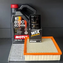 Комплект для ТО Motul 0w20 Ford Fusion (1.5) 15-20/(1.6)13-14 (Маслo, фільтр масляний, фільтр повітряний, фільтр салону вугільний)