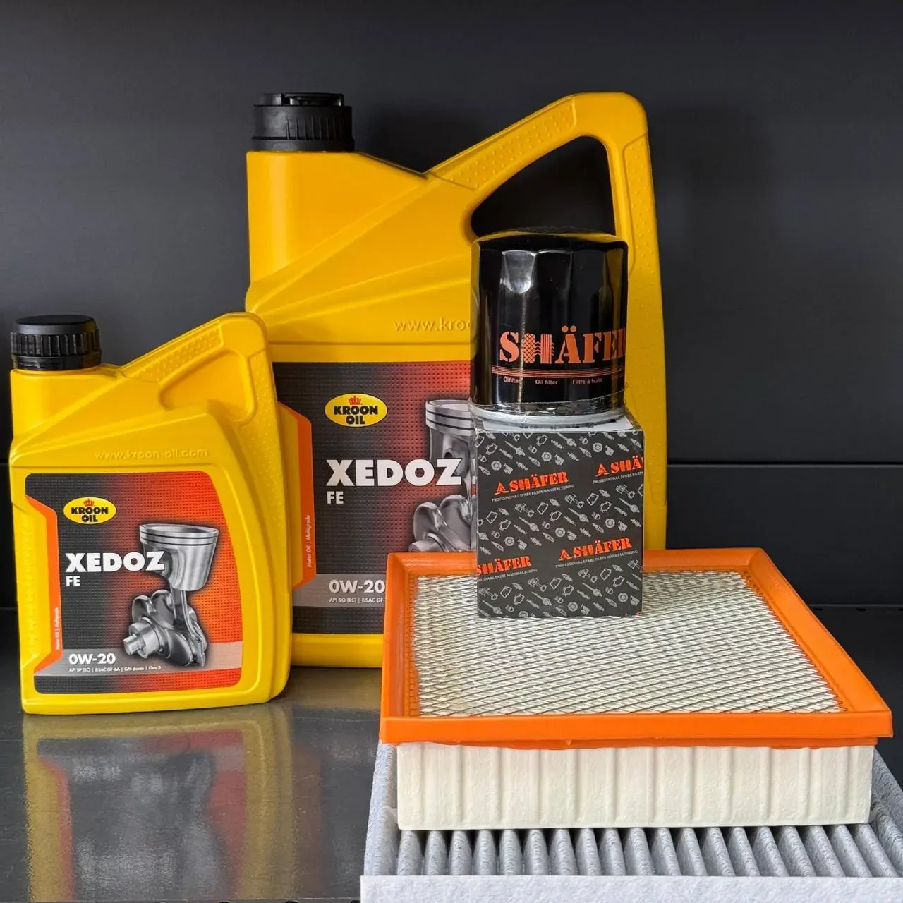 Комплект для ТО KROON OIL 0w20 Ford Edge 2 (2.0)/Edge 4 (2.0)15-20/Fusion(2.5)13-20 Lincoln MKZ(2.0)14-19/Nautilus (2.0)19 (Маслo,