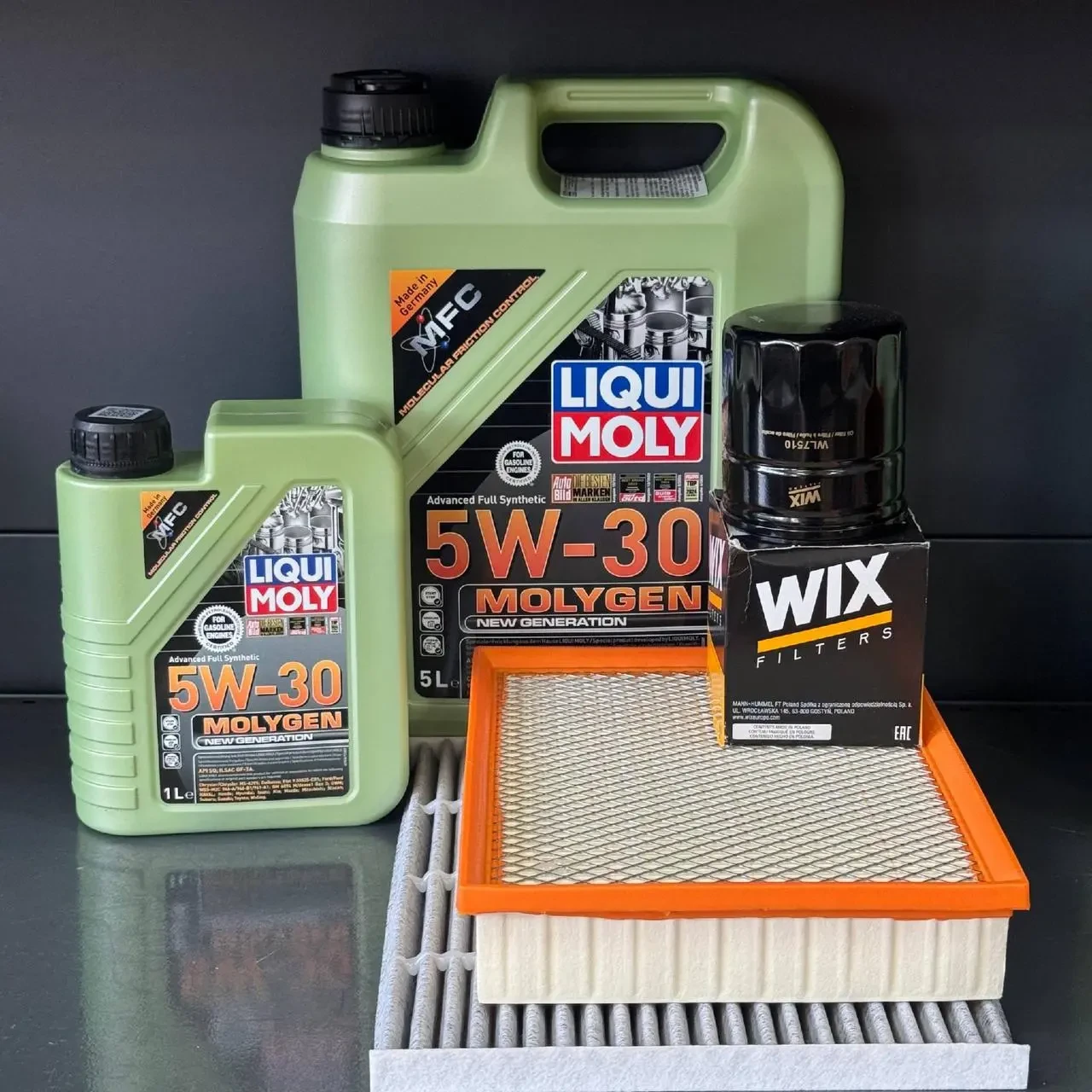 Комплект для ТО Liqui Moly 5w30 Ford Edge 2 (2.0)/Edge 4 (2.0)15-20/Fusion(2.5)13-20 Lincoln MKZ(2.0)14-19/Nautilus (2.0)19