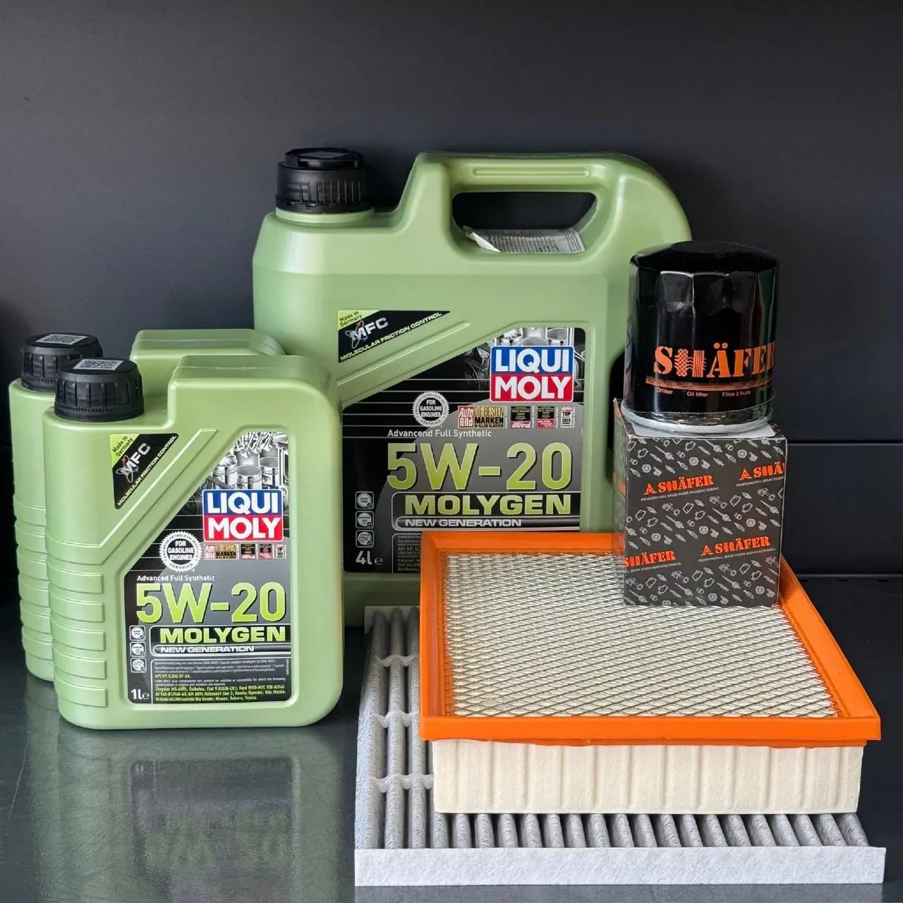 Комплект для ТО Liqui Moly 5w20 Ford Edge 2 (2.0)/Edge 4 (2.0)15-20/Fusion(2.5)13-20 Lincoln MKZ(2.0)14-19/Nautilus (2.0)19