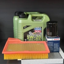 Комплект для ТО Liqui Moly 5w20 Ford Mustang (5.0) 15-21(Масло 8л, фільтр масляний, фільтр повітряний, фільтр салону вугільний)