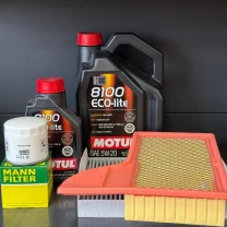 Комплект для ТО Motul 5w20 Ford Mustang (2.3)15-21 (Масло 6л, фільтр масляний, фільтр повітряний, фільтр салону вугільний)
