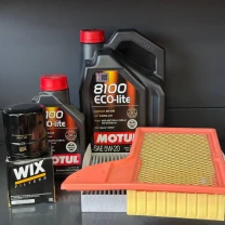 Комплект для ТО Motul 5w20 Ford Mustang (2.3)15-21 (Масло 6л, фільтр масляний, фільтр повітряний, фільтр салону вугільний)